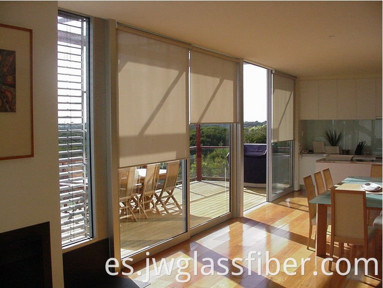 Pantallas de ventana francesa persianas de rodillo de tela Tombre solar para ventanas